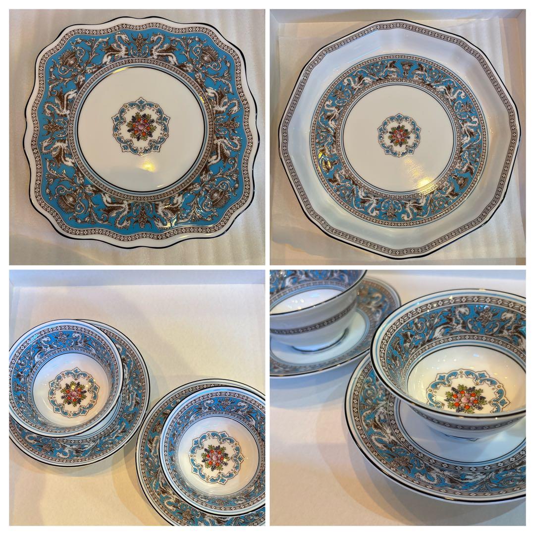 【新品未使用】ウェッジウッド　皿・ティーカップ各2セット　計4点