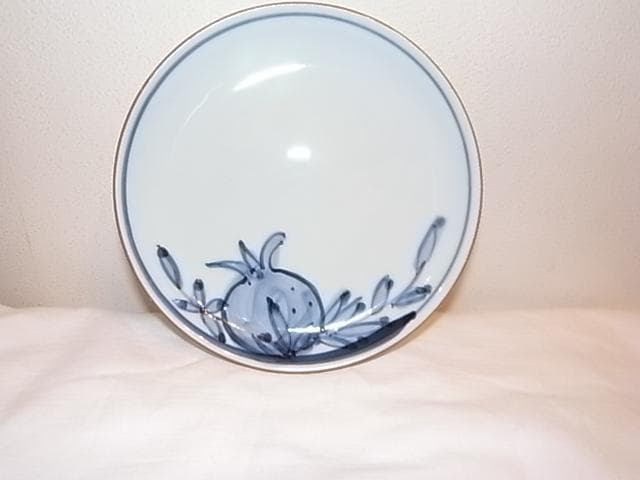 ☆ 未使用・手描き・有田焼 賞美堂本店 其泉窯 古染柘榴 5客セット ☆