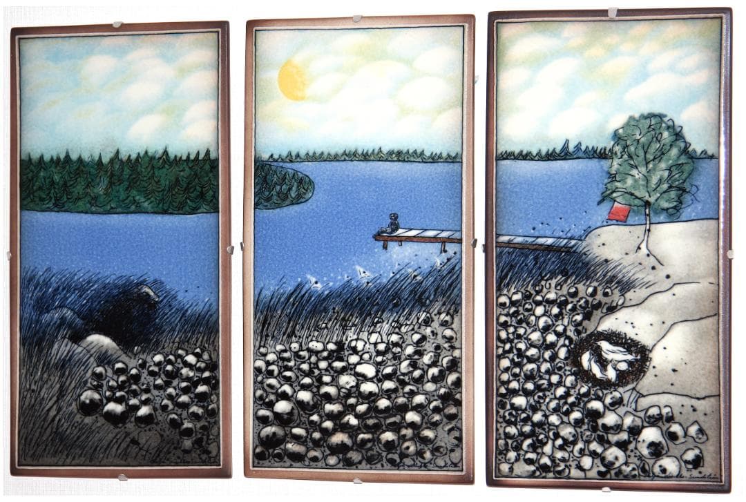 ヘルヤ・リウッコ 陶板 Summer in our Hearts ３枚組