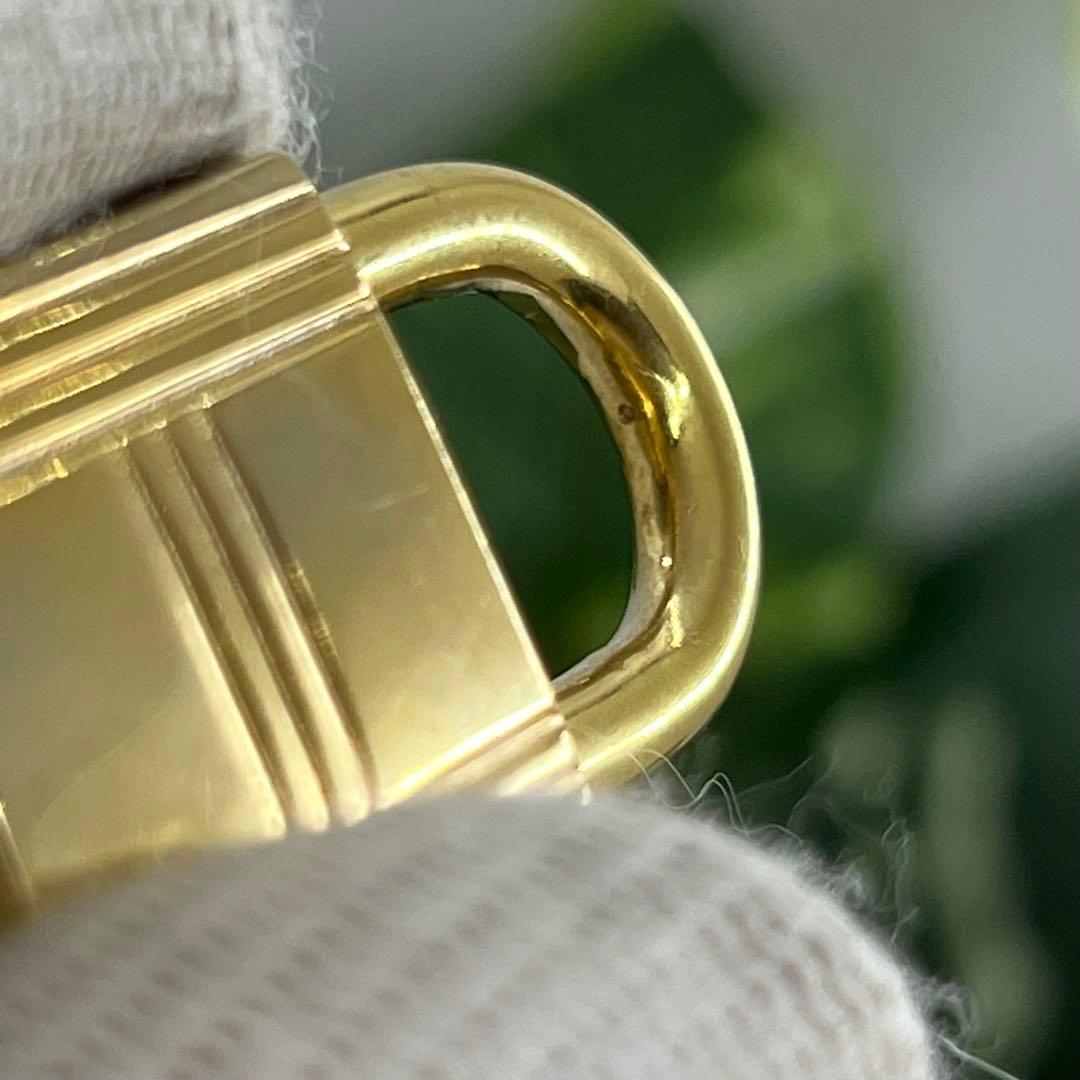 HERMES カデナ 金 ゴールド 110番 チャーム キーホルダー061215