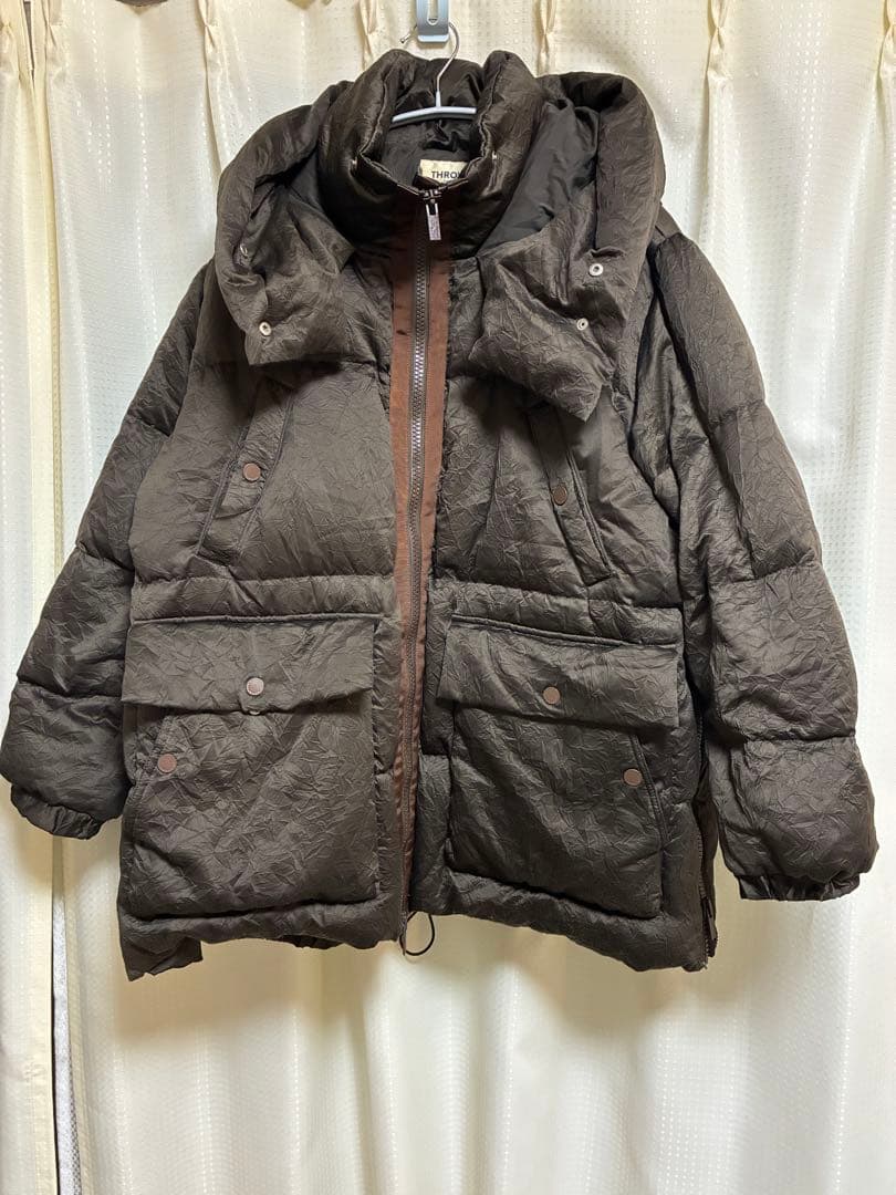 THROW by SLY ダウンジャケット フード付き ブラウン