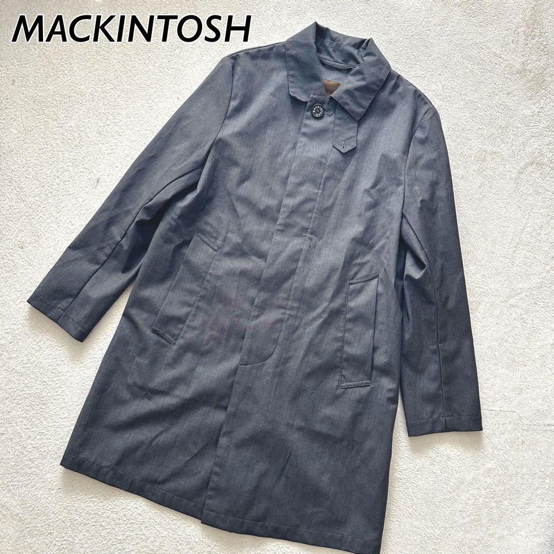 マッキントッシュ　ステンカラーコート　ロングコート　ウール　グレー