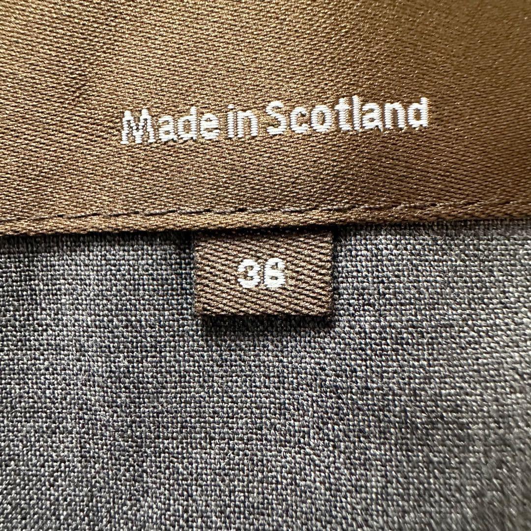 マッキントッシュ　ステンカラーコート　ロングコート　ウール　グレー