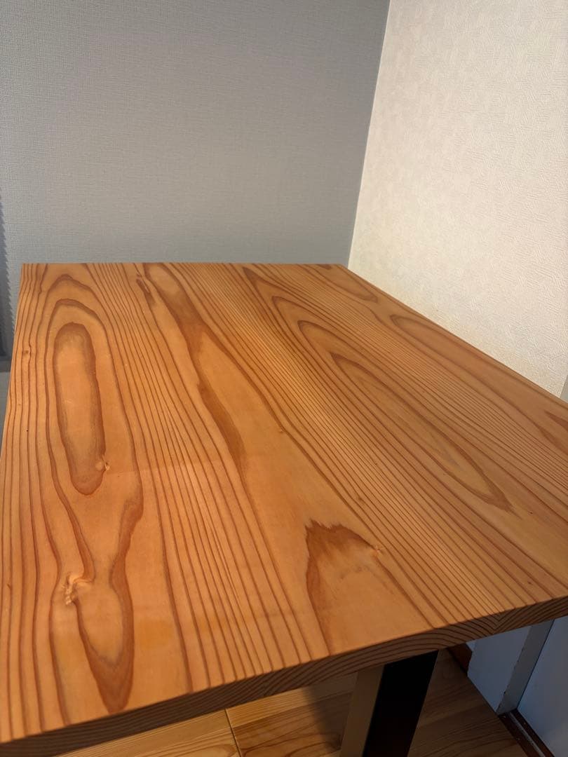 杉無垢天板とKANDEMONO THE LEGS Iライン BlackSteel