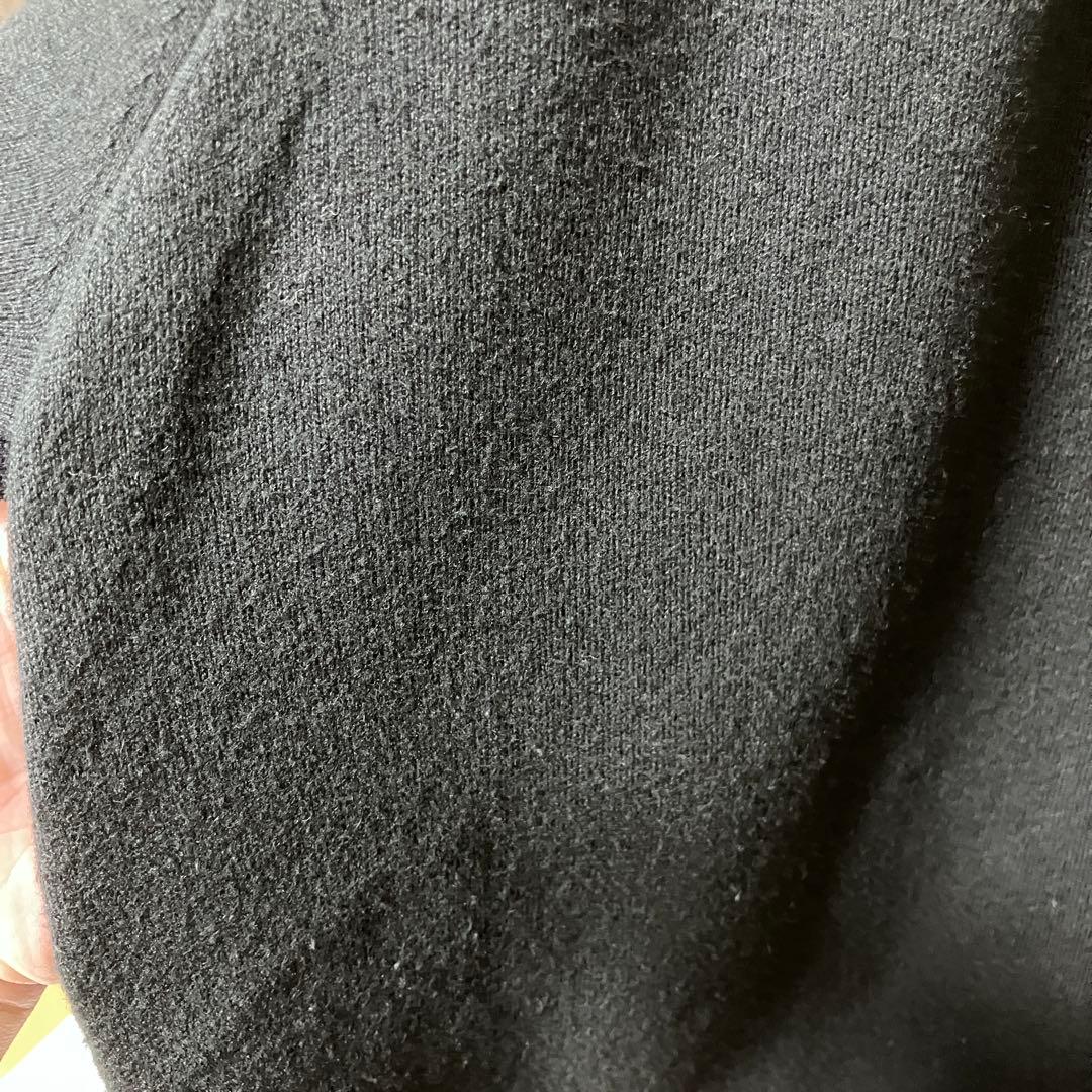 CABaN コットンカシミヤ バイカラーVネックカーディガン カシミヤ混　L