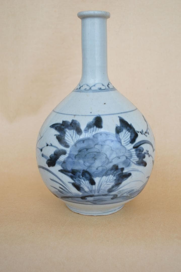 切込焼 染付辣韮徳利