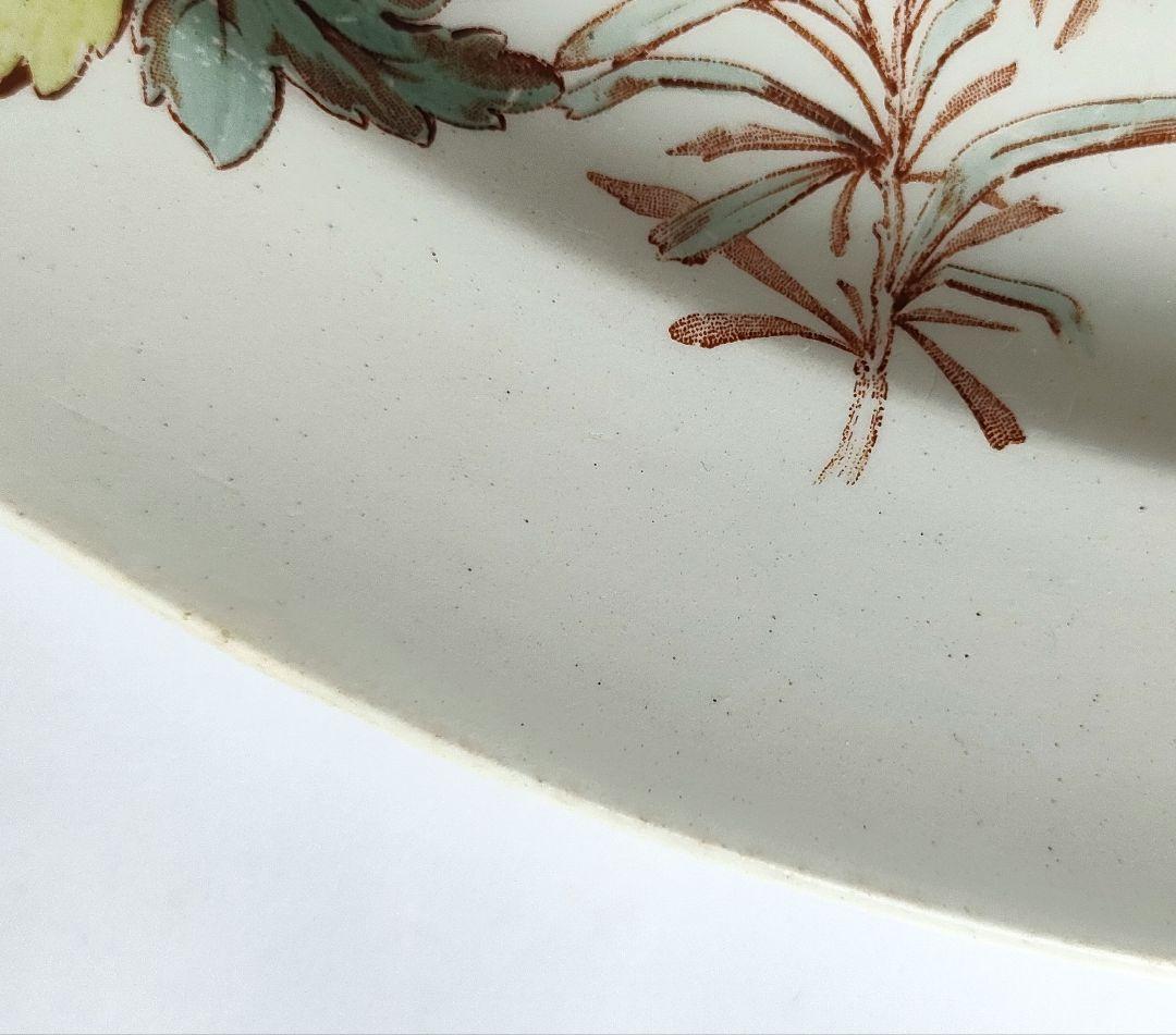 希少　美品　リュネビル　お花のオーバル皿　フランスアンティーク