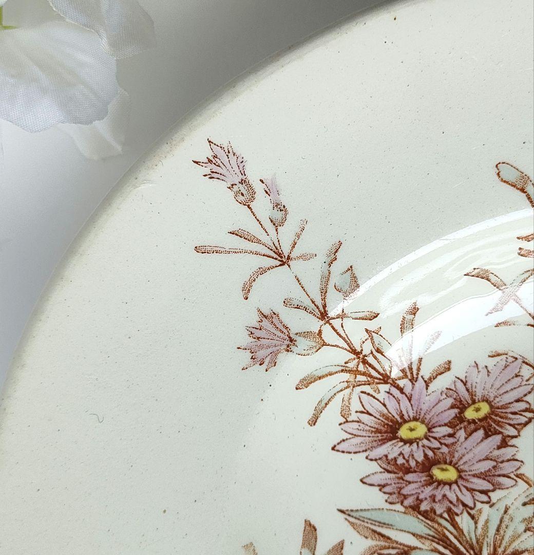 希少　美品　リュネビル　お花のオーバル皿　フランスアンティーク