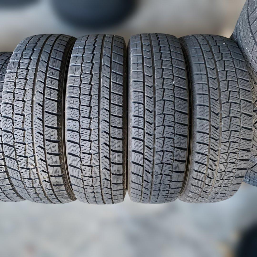 ①gin スタッドレス ダンロップ WM02 185/70R14 青700