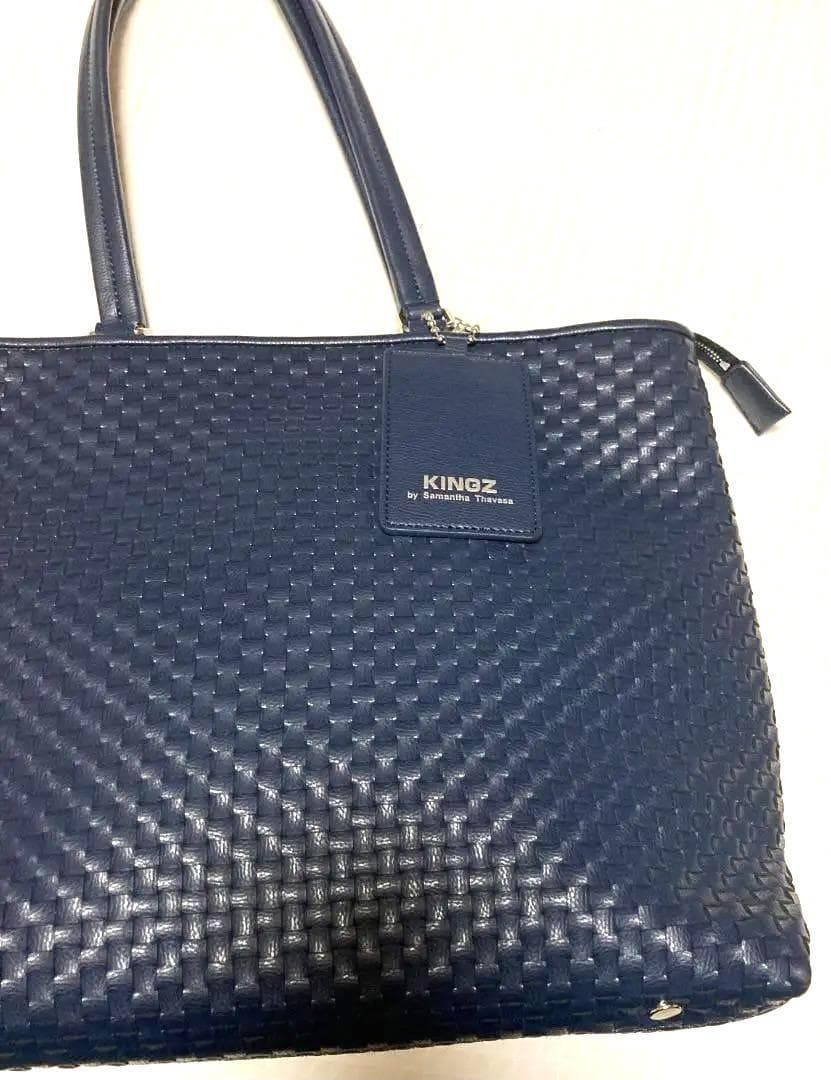 KINGZ by Samantha Thavasa　クルーナー横型トート　紺