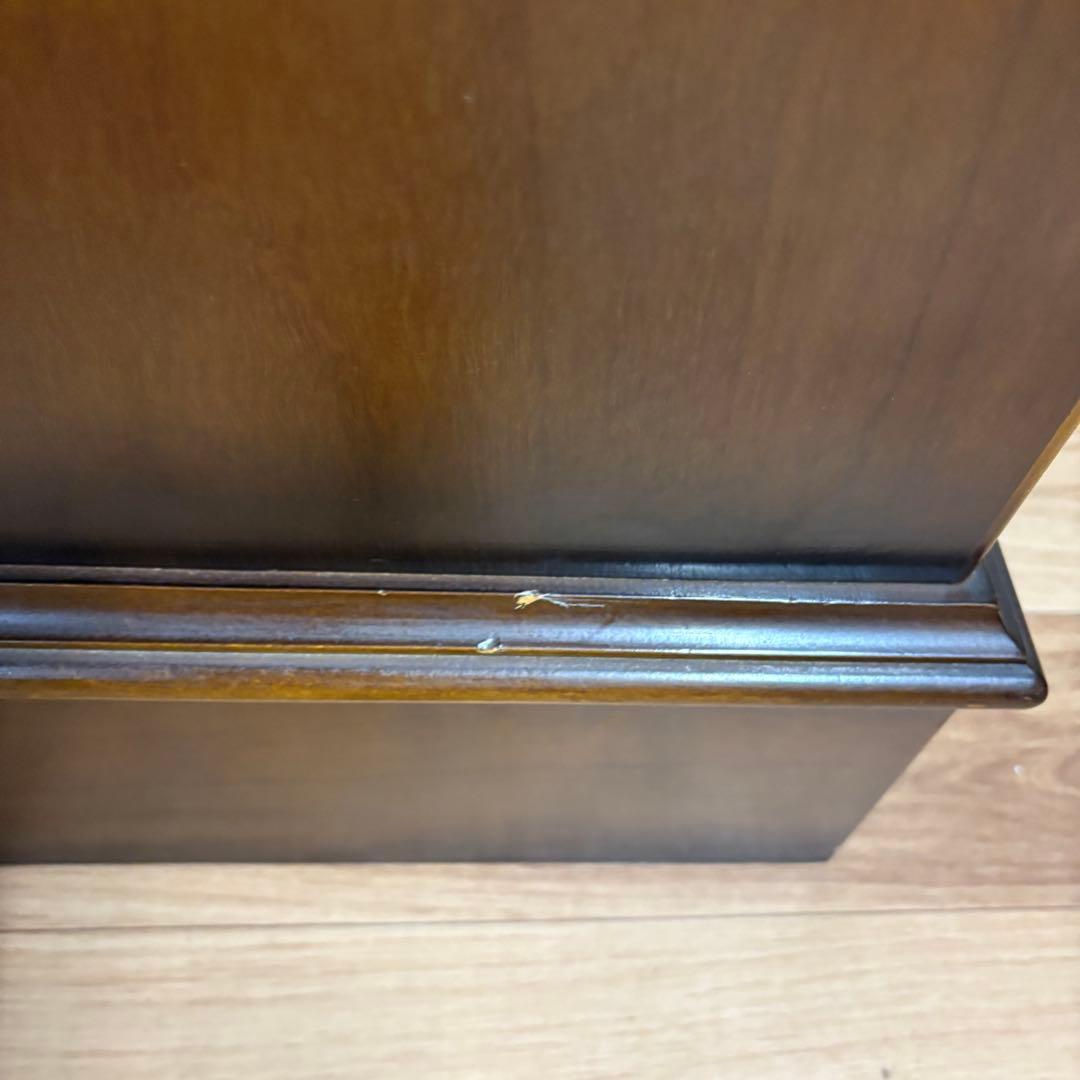 カリモク　電話台　サイドチェスト　ラック　木製　取手に装飾あり