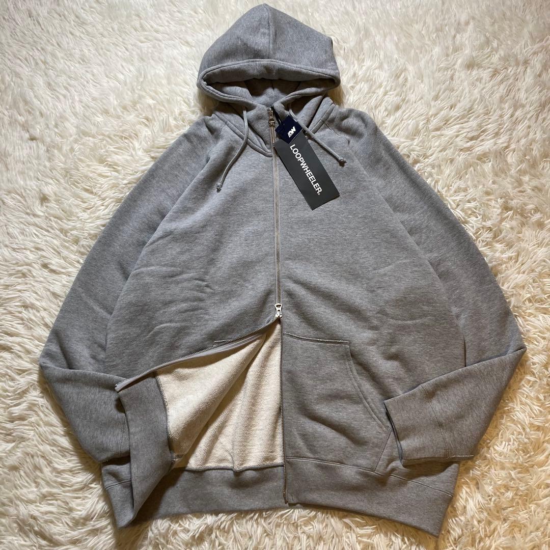 新品未使用 LOOPWHEELER ループウィラー ジップアップ パーカー L