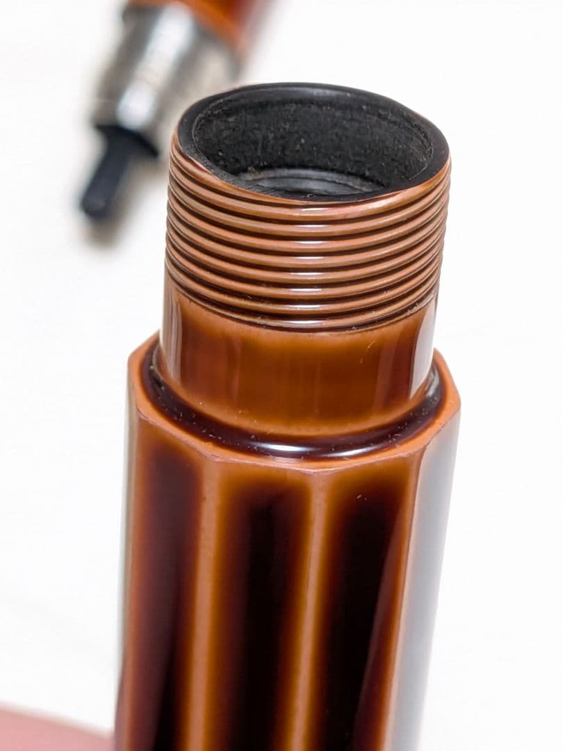 中屋万年筆 鴇溜 14k ゴールドニブ 細軟 十角 ライター ポータブル