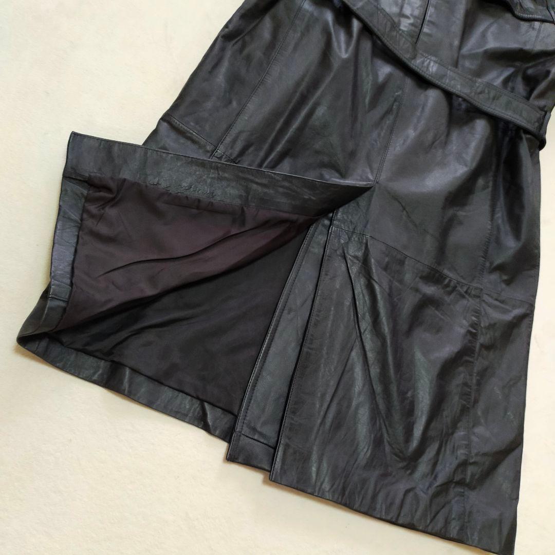 HARAJUKU MOTHER　オールレザー　牛革　　ロングトレンチコート