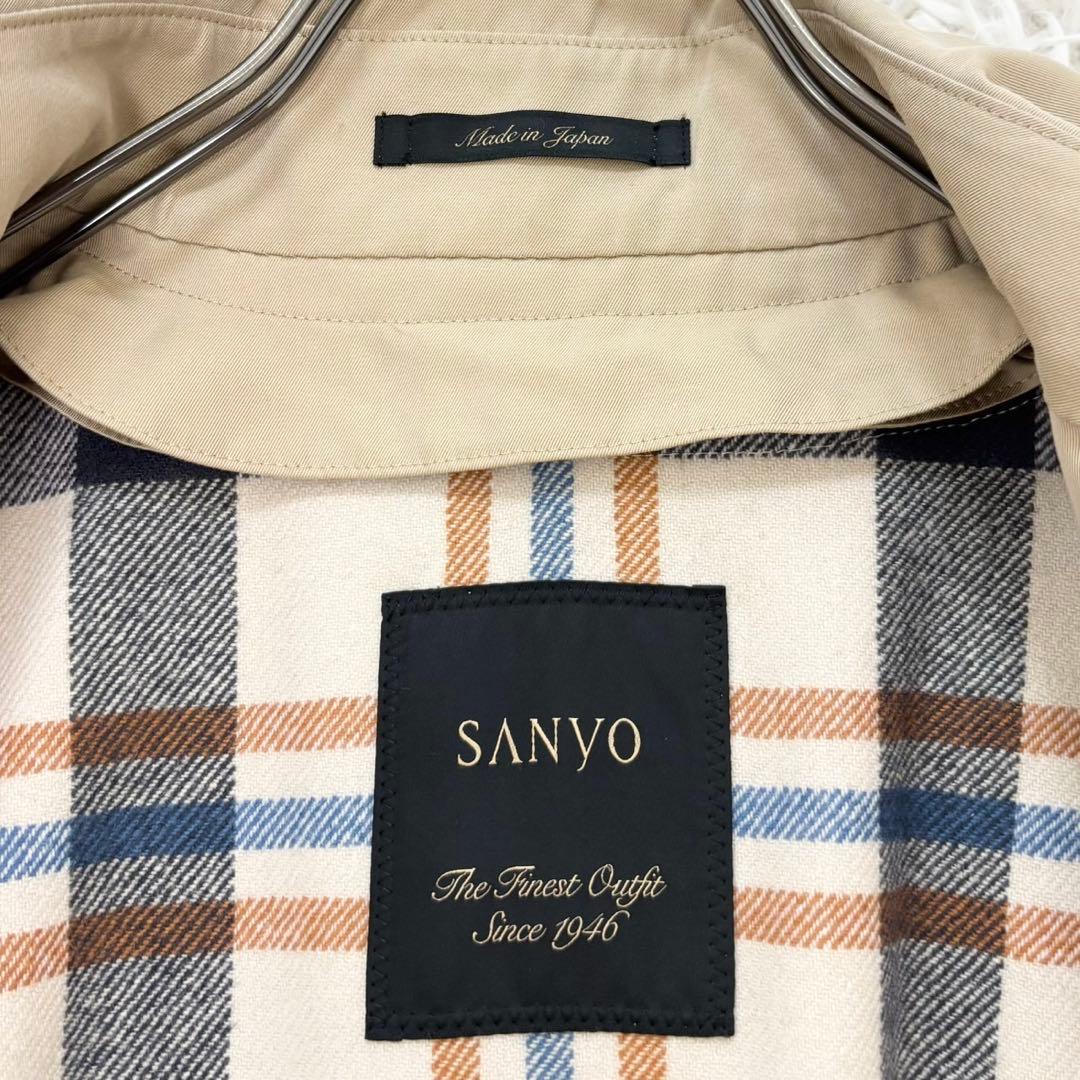 【美品】SANYO サンヨー トレンチコート 100年コート ベージュ