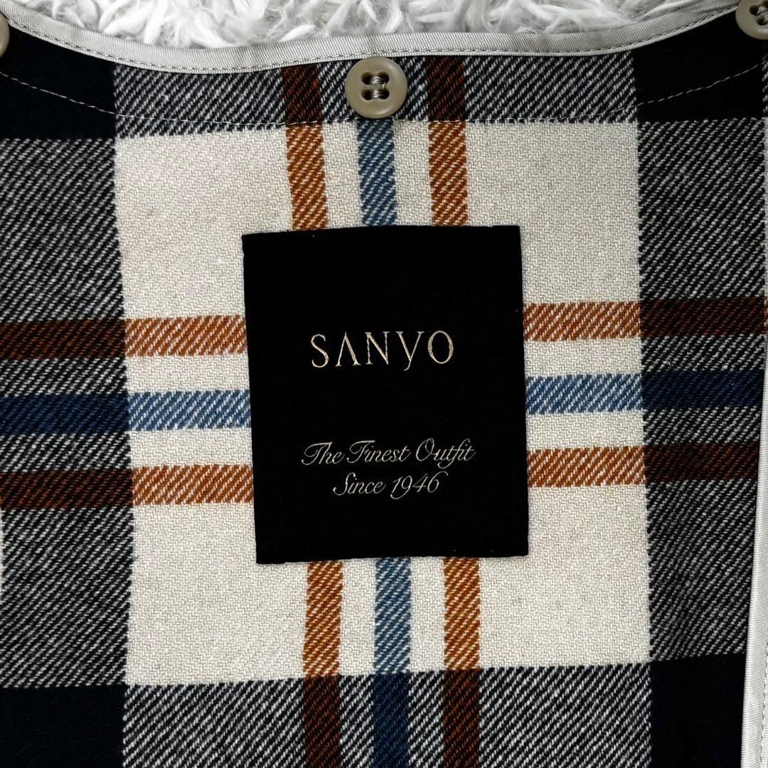 【美品】SANYO サンヨー トレンチコート 100年コート ベージュ