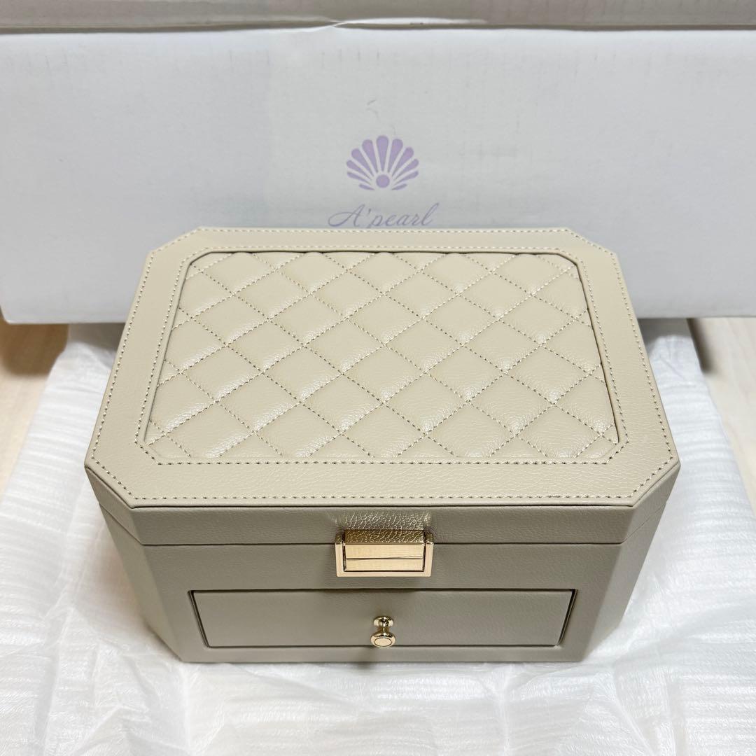 A'pearl エパール ジュエリーボックス ベージュ 新品 未使用