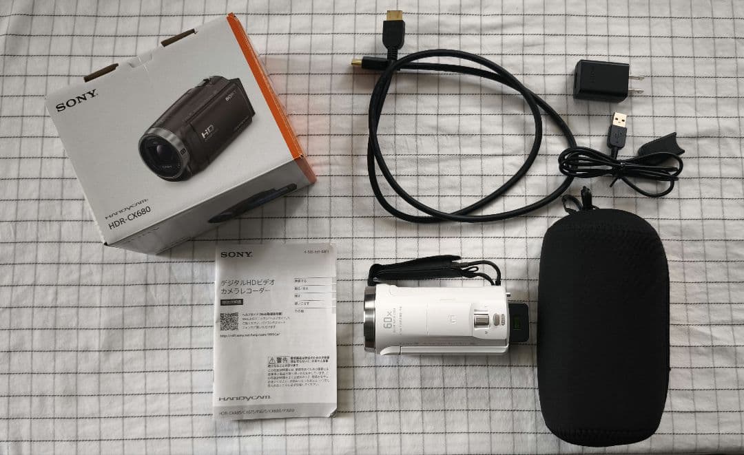 【中古】SONY デジタルビデオカメラHDRCX680(W)ケース付き
