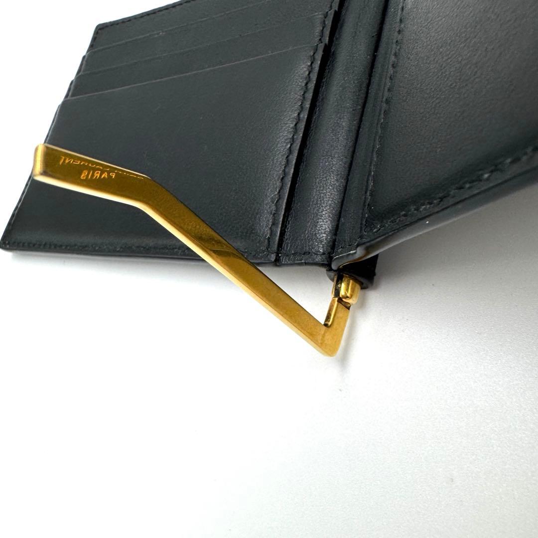 【美品】サンローラン マネークリップ クロコ型押し カサンドラ YSLライン