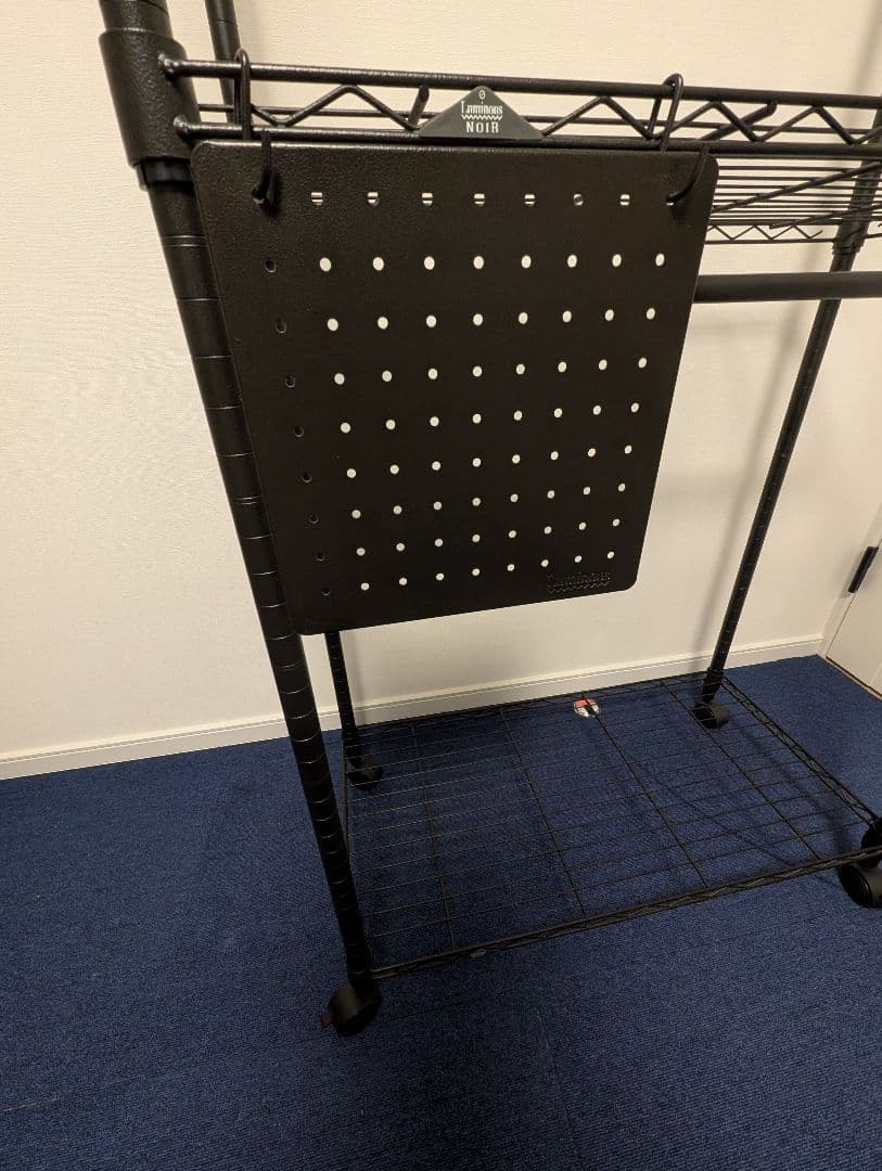 【送料込】ルミナスノワール 幅81cm ハンガーラック（目隠しカーテン取付可能）