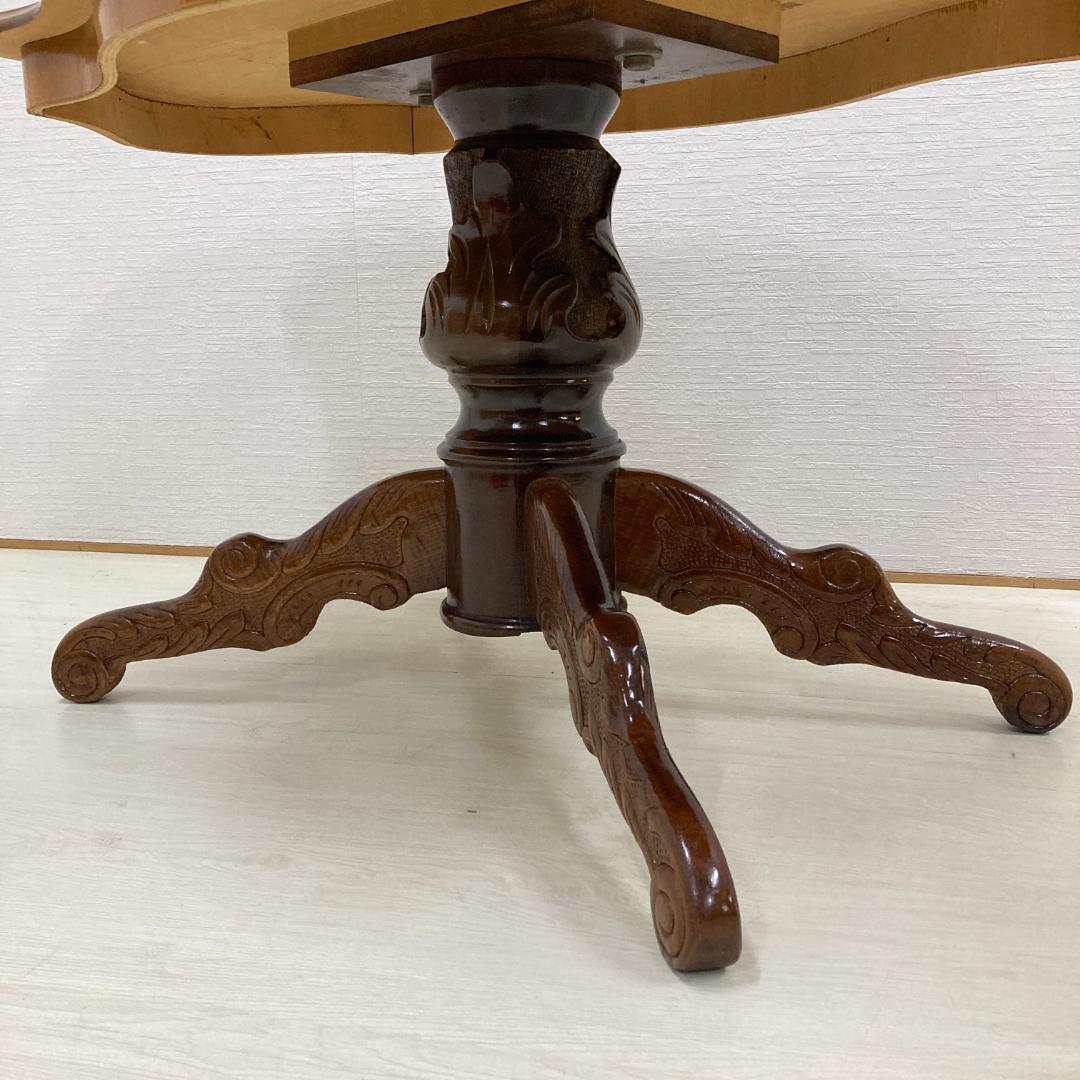 イタリア　象嵌　猫脚　リビングテーブル　センターテーブル　クラシック