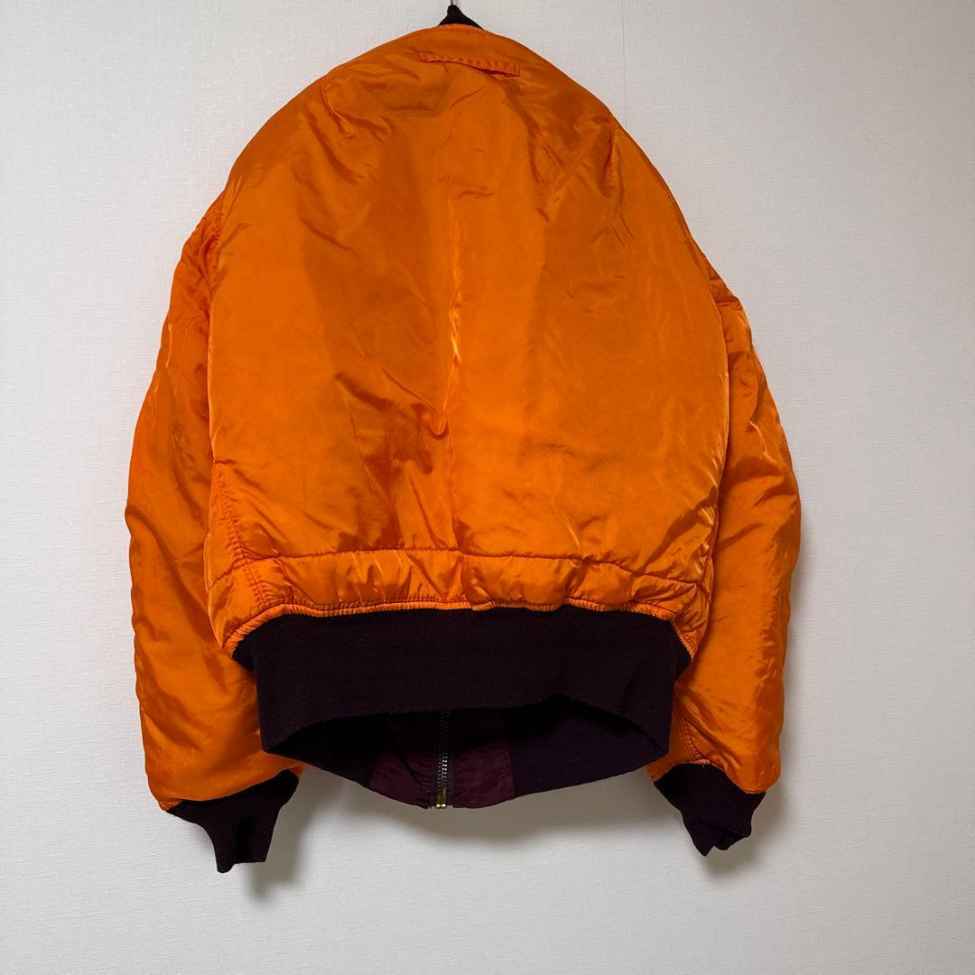 90sUSA製ALPHAアルファMA-1フライトジャケットMワインレッドボルドー