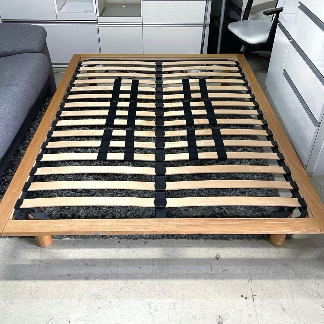 【無印良品】　MUJI ベッドフレーム　木製　ダブルベッド　愛知県あま市