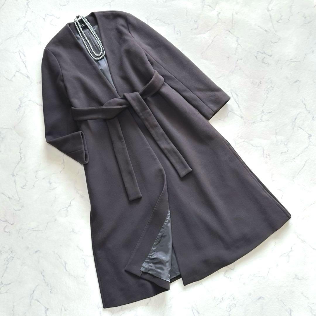 美品✨ヴェルメイユパーイエナ メルトン ウール ロングコート 36