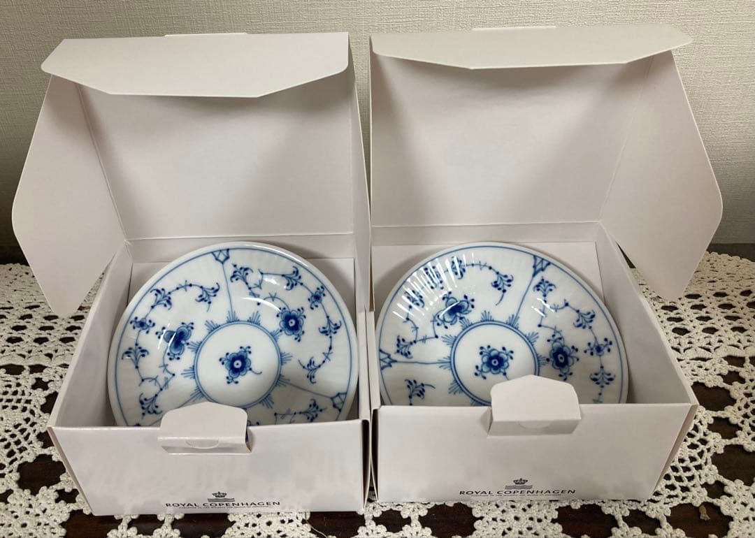 新品ロイヤルコペンハーゲン ブルーフルーテット　11㎝2枚セット