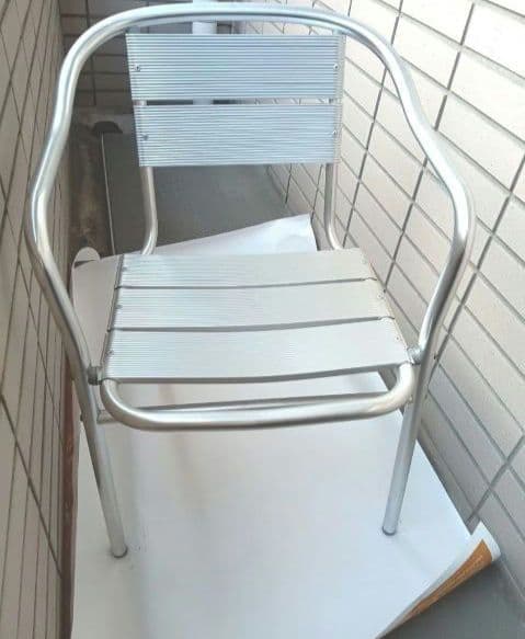 パイプ椅子 アルミチェアー　アウトドア ガーデンチェア アルミ製 屋外 AMAT