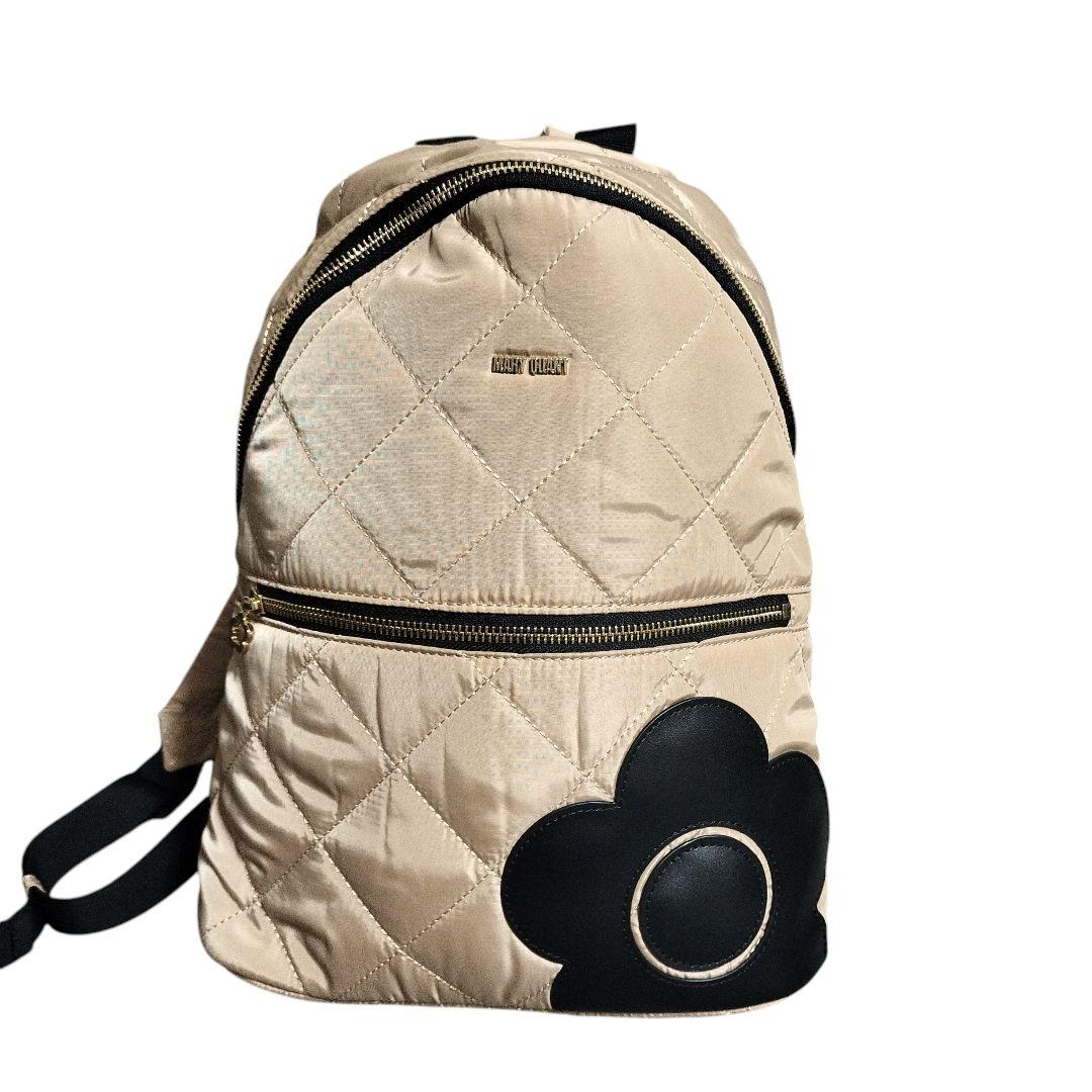 マリークワント キルティングベージュリュック