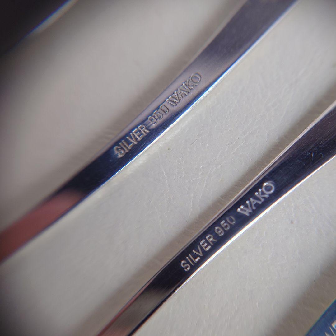 銀製　純銀　シルバー950 銀座WAKO 和光　菓子楊枝　6本組　38.2g