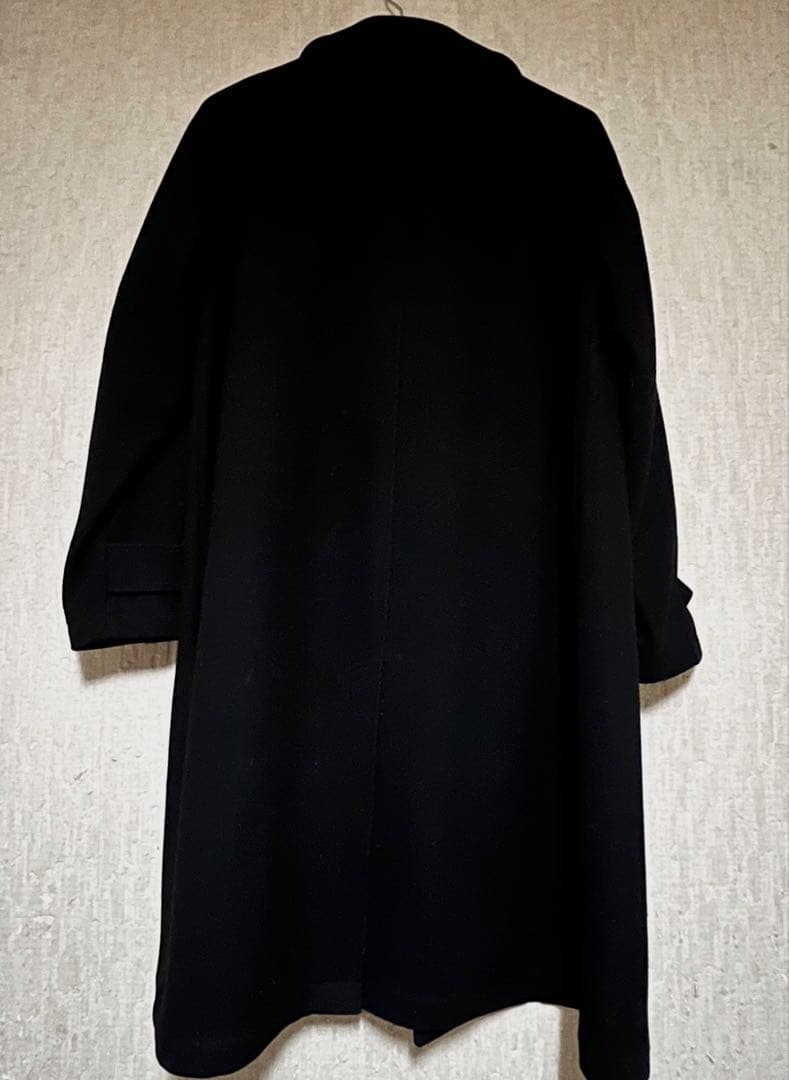 MAISON SPECIAL ヘビーメルトンステンカラーコート 黒