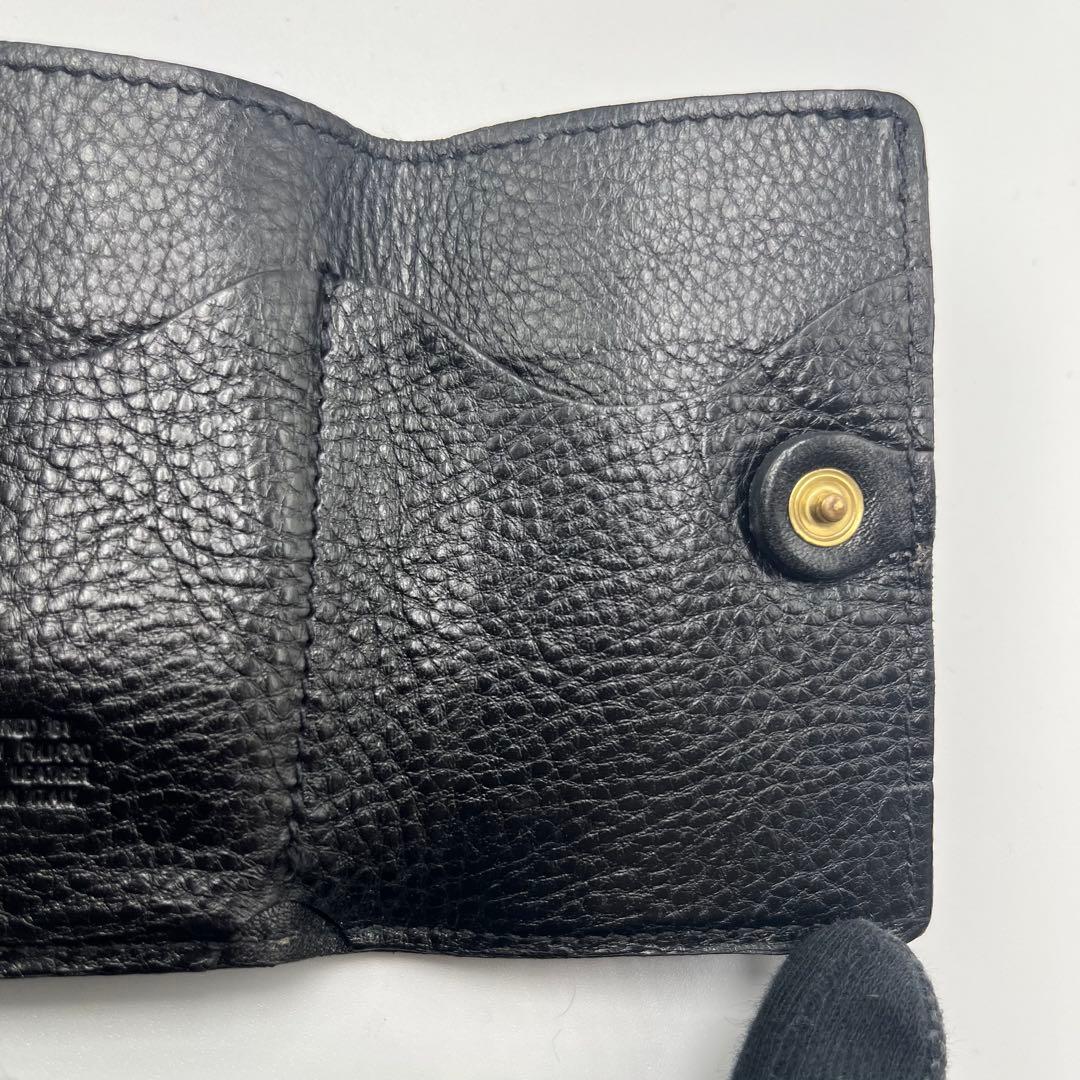 希少 イルビゾンテ 三つ折り財布 ブラック レザー