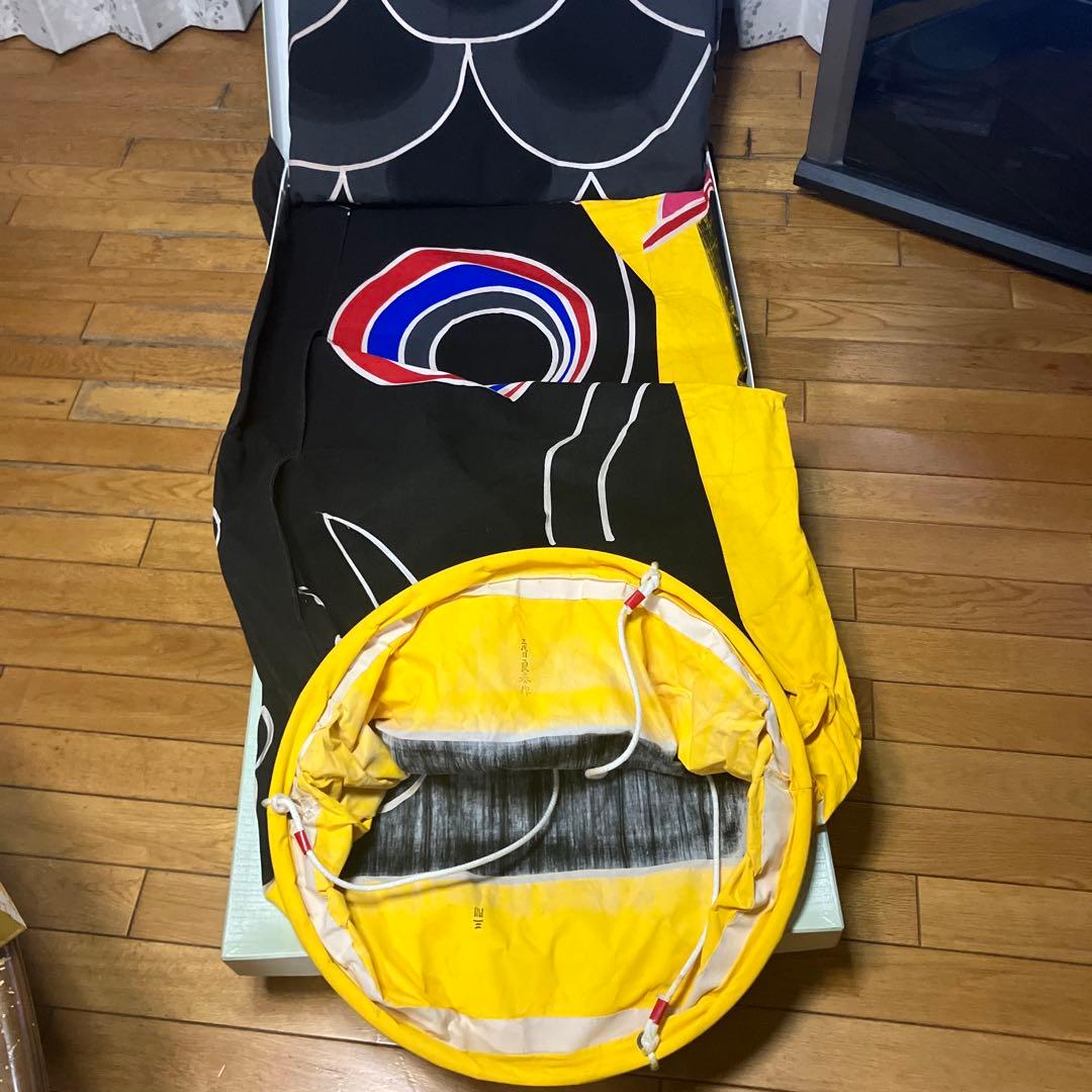 手染め鯉のぼり三間（5.4Ｍ）三点（吹流し・真鯉・緋鯉）【渋谷家四代目良春作】