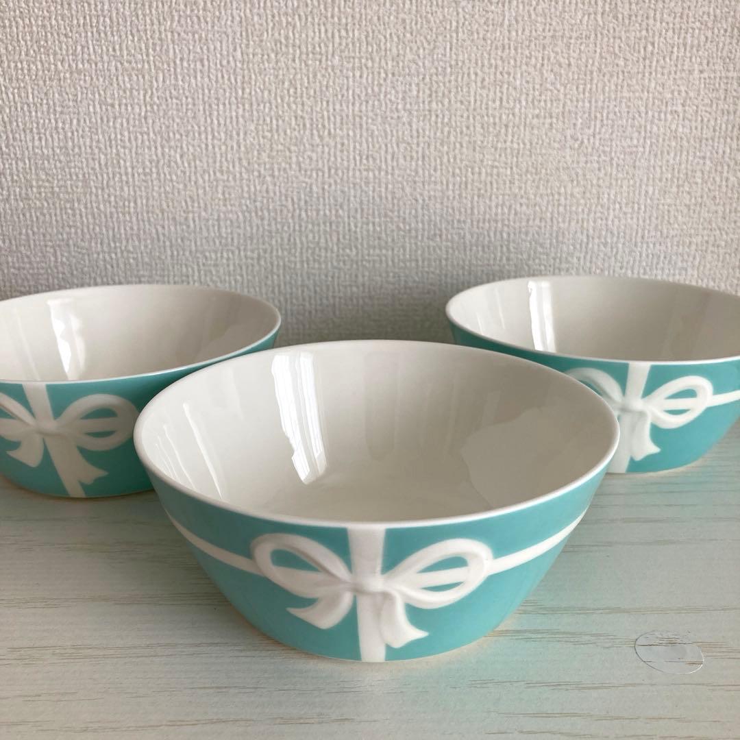 Tiffany & Co. リボンデザイン ボウル 3個セット