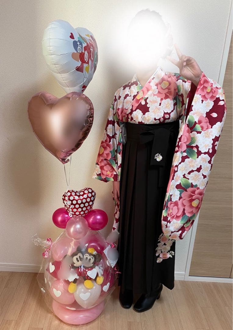 Catherine Cottage 濃紅椿花盛り 着物ドレス　袴