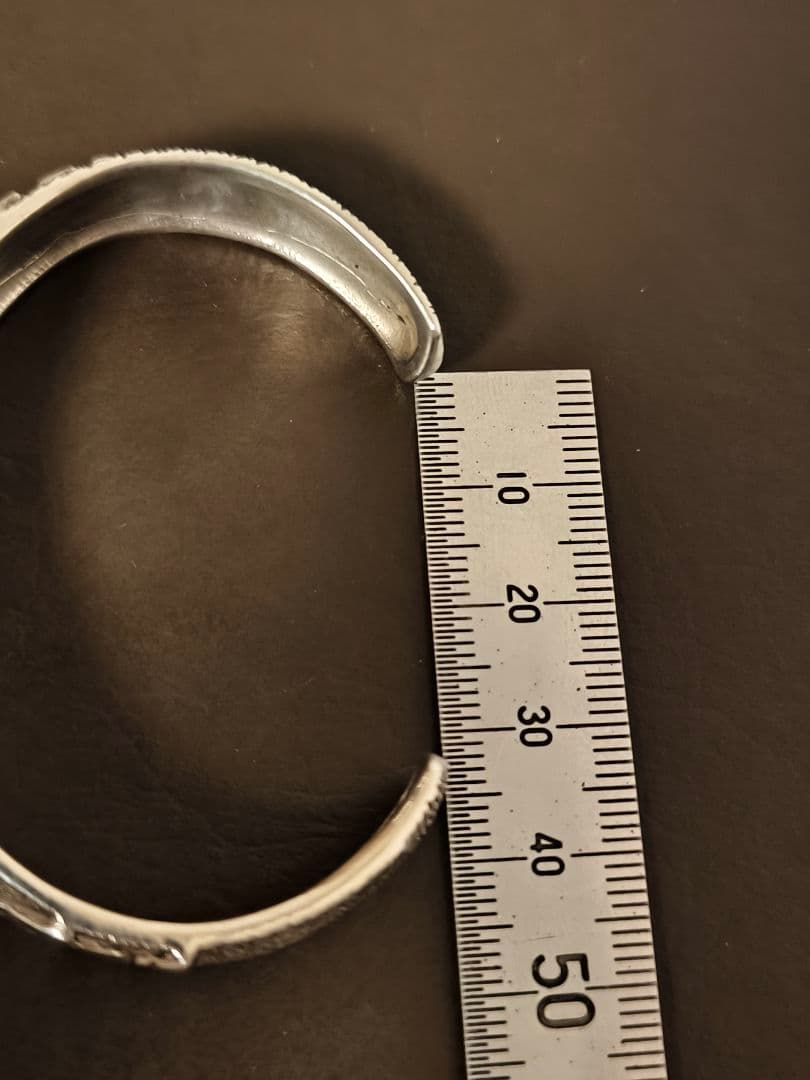 インディアンジュエリー 925 シルバー ホワイトバッファローターコイズバングル