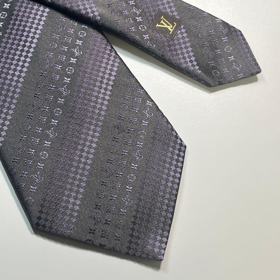 名作✨極美品✨LOUIS VUITTON ネクタイ　モノグラム　マイクロダミエ
