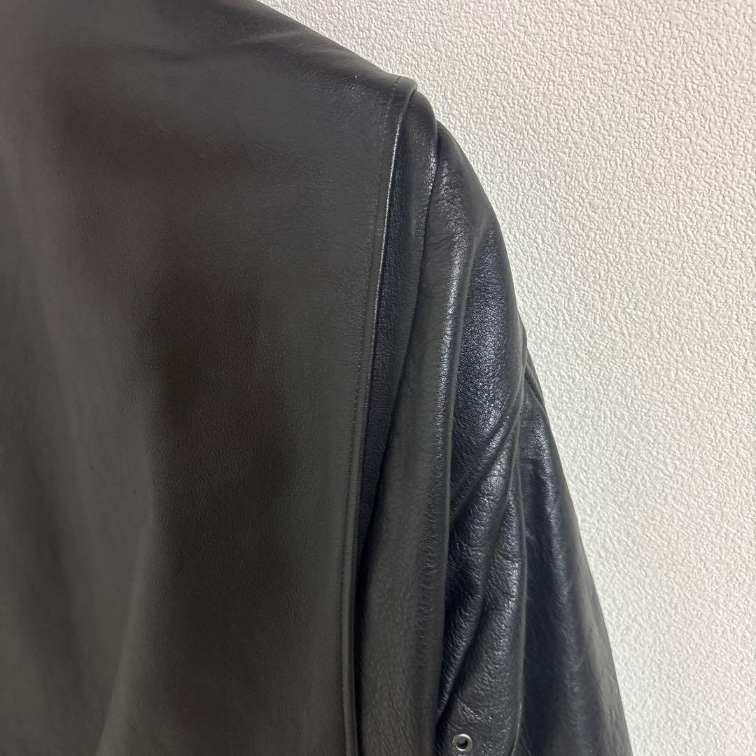 メルクリン2号黒レザーシングルライダースジャケット