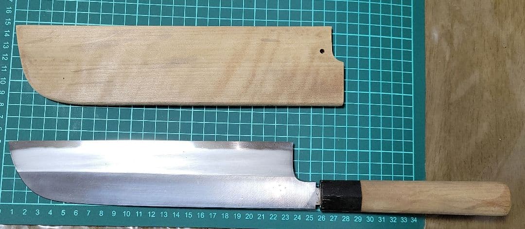 水野鍛錬所 源昭忠 薄刃包丁 約220mm