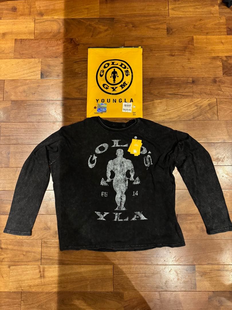 GOLD'S GYM YLA ブラック長袖カットソー