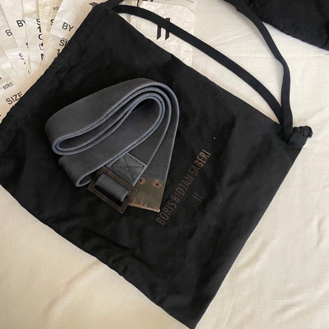新品未使用Boris Bidjan Saberi グレー ベルト 収納袋付き