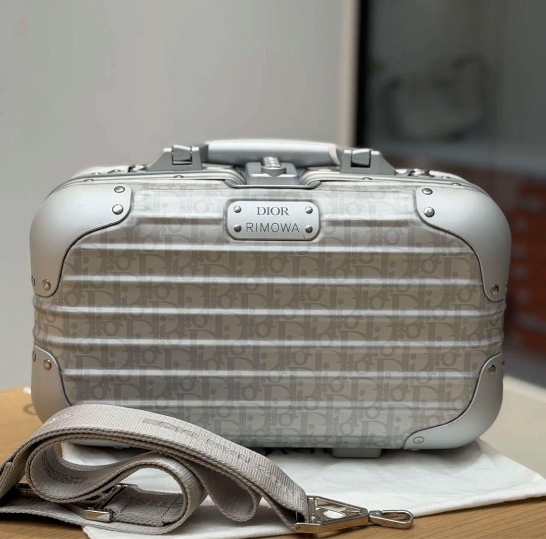 ディオールレア 限定版 x リモワ キャリーオンケース銀オブリークアルミニウム