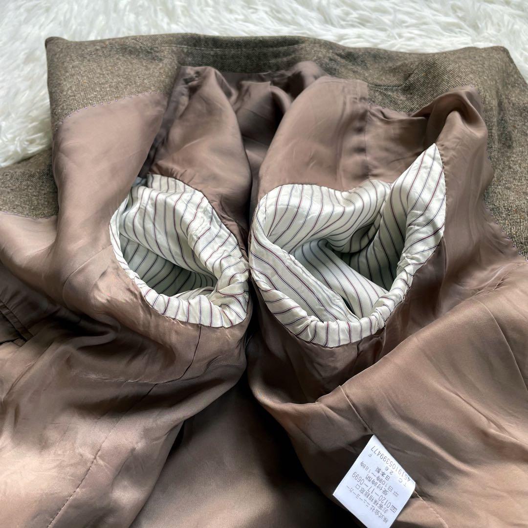 大きいサイズNEWYORKERニューヨーカー ライトブラウンパンツスーツ上下