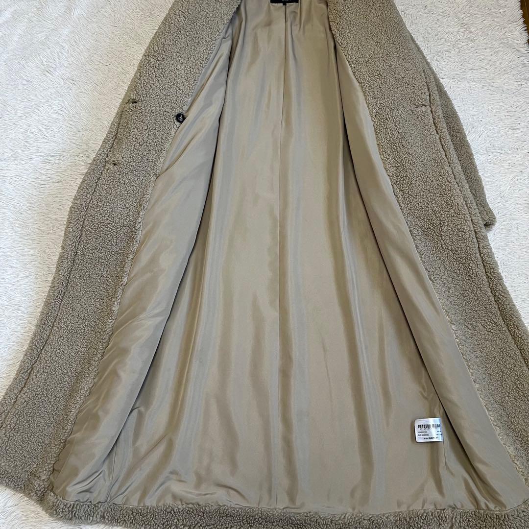 【美品】ザラ エクストラロングフェイクボアコート ダブルブレスト Sサイズ