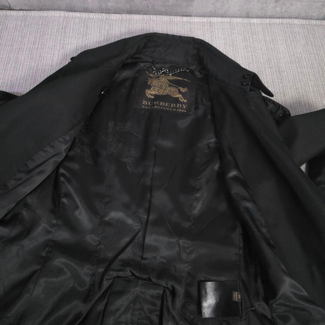 バーバリー　BURBERRY　トレンチコート　ブラック　Aライン