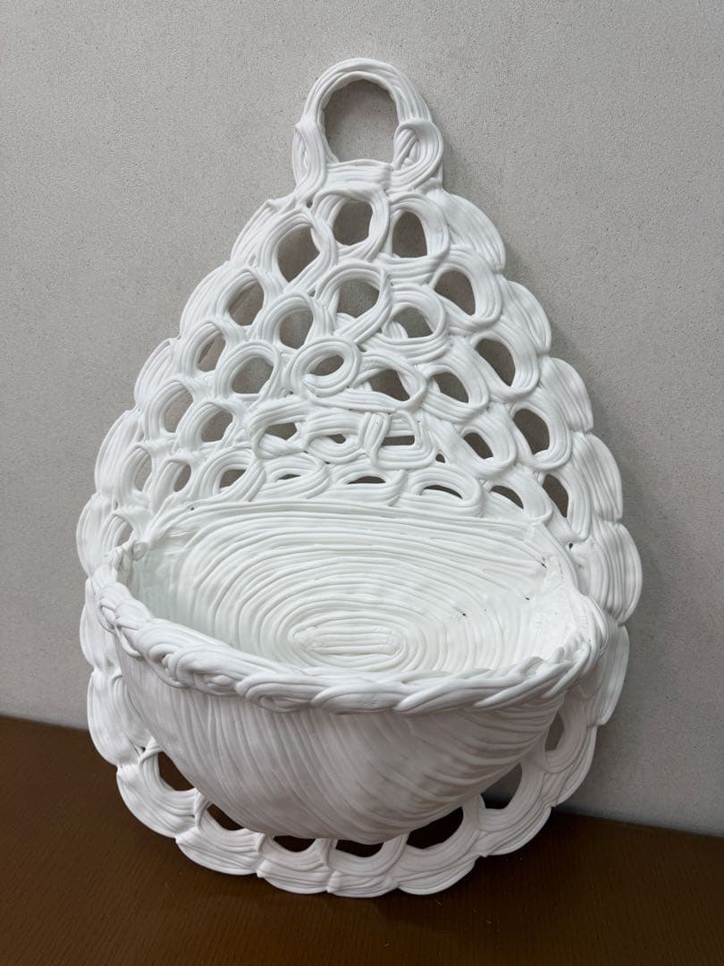 紲鉢(綱木紋) ざくろ ホワイト