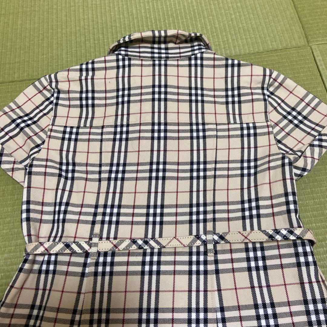 BURBERRY チェック柄 半袖ワンピース 130A