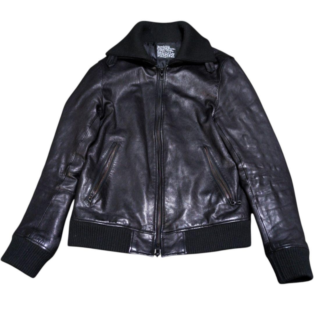 ナノユニバース ドンキーカラー WASHED レザージャケット ゴートレザー